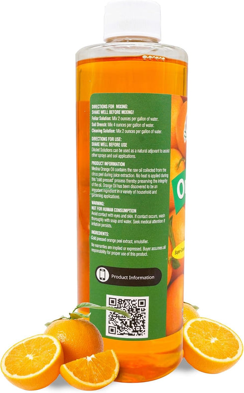 Medina Orange Oil Cleaner & Degreaser Concentrate | All Purpose Cleaner for Home, Outdoor, Garden, Automotive Use | 16oz