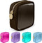 Nylon Mini Clear Makeup Organizer Bag, Small Cute Black Cosmetic Zipper Pouch for Women, Waterproof Travel Storage
