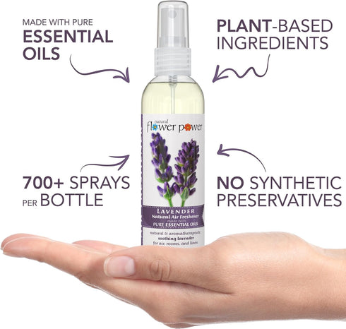 Air Freshener Spray | Lavender 4 Fl Oz | Pack of 3 | Non-Aerosol Plant-Based Odor Eliminator