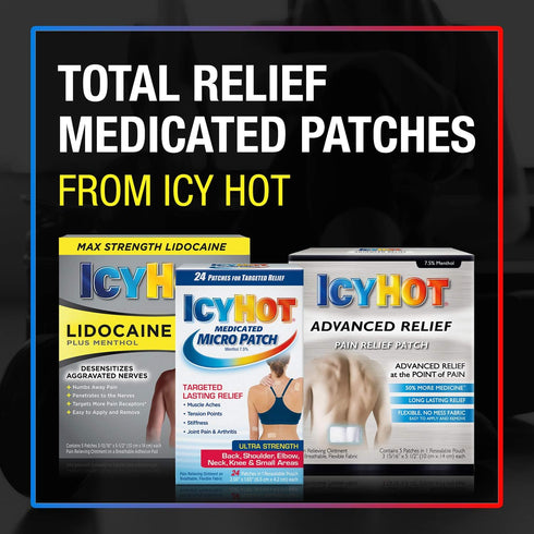 Icy Hot Medicated Patch - Extra Strength Pain Relief for Back or Large Area, 5 Count (Pack of 3)