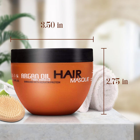 Nuspa Argan Oil Hair Mask, Deep Conditioner for Dry Damaged Hair with Organic Jojoba Oil, Aloe Vera, Collagen