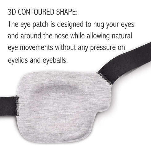 3D Eye Patch, Gray (Right Eye)