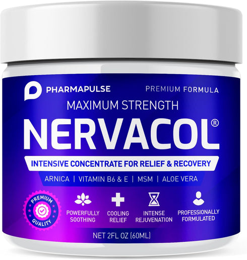 Pharmapulse Neuropathy Cream Maximum Strength for Feet, Hands, Legs, Toes, Lower Back -