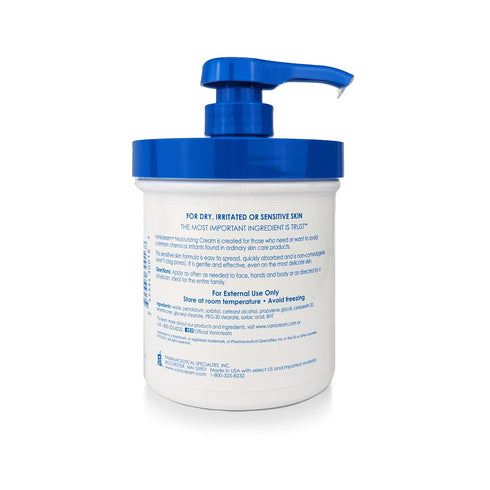 Vanicream Moisturizing Skin Cream with Pump Dispenser, 16 fl oz
