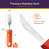 Special Supplies Adaptive Utensils (5-Piece Kitchen Set) Wide, Non-Weighted, Non-Slip Handles for Hand Tremors, Arthritis, Parkinson’s or Elderly Use - Stainless Steel (Multicolor)