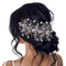 Wedding Headband Bridal Hair Pieces, Silver Rhinestone Side Comb Hair Accessories for Women