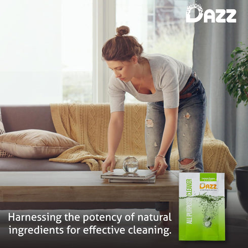 DAZZ Natural Cleaning Tablets, All Purpose Cleaner Refill Pack Makes (4) 32oz Bottles - Just Add Water