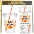 Yaomiao 300 12 oz Set Pcs Thanksgiving Day Plastic Cups with Lids and Straw Fall Plastic Party Cups Thanksgiving
