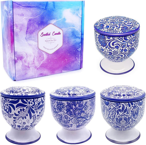 Soyyla Scented Candles - A Gift for Women, 4 oz Set of 4,