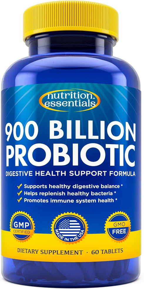 Probiotics for Women and Men, with Lactase Enzyme and Prebiotic Fiber for Digestive Health, Vegan Raw Formula