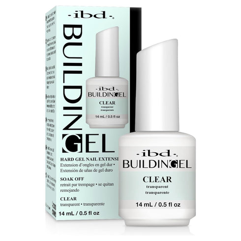 IBD Building Gel – Transparent Soak-Off Hard Gel Nail Extension Builder for Sculpting & Strengthening – 0.5 oz