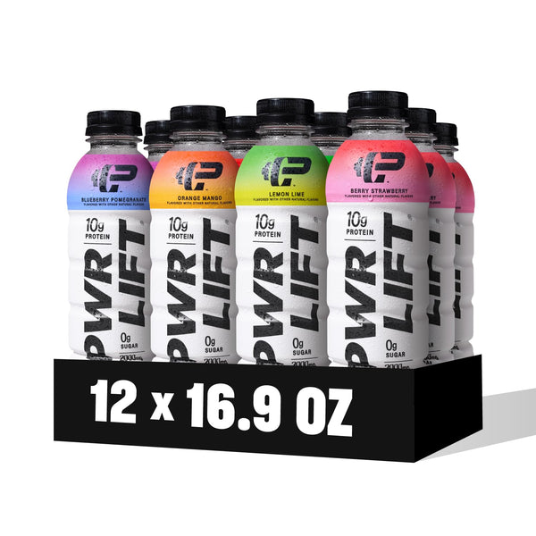 PWR LIFT Whey Protein Water Sports Drink | Variety Pack | 10g Protein, Keto, Zero Sugar, Electrolytes | 16.9oz (Pack of