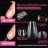UNA GELLA Short Coffin Press on Nails - 216pcs Pre-shape Gel Tips for Full Cover Acrylic Nail