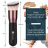 KINGMAS Angled Top Foundation Brush - Premium Kabuki Makeup Brush for Liquid, Blending, Cream, Powder, Black