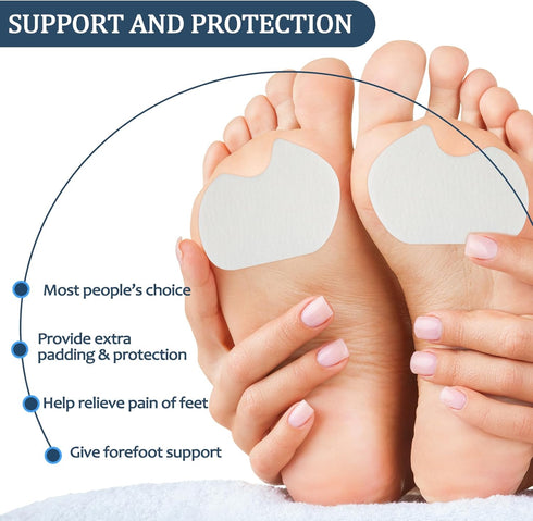 Syhood 40 1/4 Inch Pcs Metatarsal Pad Men Women Thick Ball of Foot Pain Relief Cushions Thick Metatarsal Felt Pads