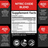 Extra Strength Nitric Oxide Supplement 3X L Arginine, Citrulline Malate, AAKG, Beta Alanine - 120 Capsules