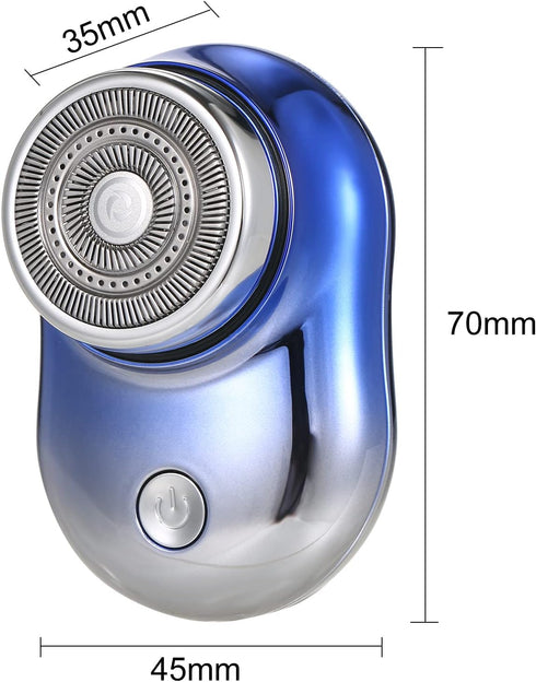 Mini Shaver Portable Electric Shaver, Electric Beard Razor Cordless Rechargeable Rotary Shavers Wet Dry Shave for Men's Beard Shaving (Green)