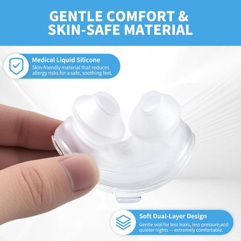 Wagleriz 3 Pack P10, P10 Replacement Nasal Pillow Cushion for ResMed Airfit Medium, Compatiable with Orignal Airfit