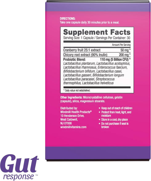 Women’s Probiotic, 5 Billion CFU, Supports UT & Feminine Health, Cranberry Extract, Non-GMO, 30 Capsules