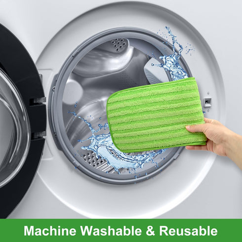 4 Pack Microfiber Mop Pads for Swiffer XL Mops, Reusable Wet and Dry Cloths for Hardwood Cleaning