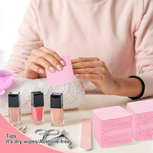 Lint Free Nail Wipes, 540PCS Nail Polish Remover Wipes, Super Absorbent Soft Wipes for Nail Art and Extensions