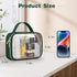 Wedama TSA Approved Clear Toiletry Bag, 2 Pack Quart Size Makeup Bags with Handles, Dark Green