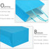 AZOWA Gift Bags - Blue Kraft Paper Bags with Handles (Blue, 25 CT)