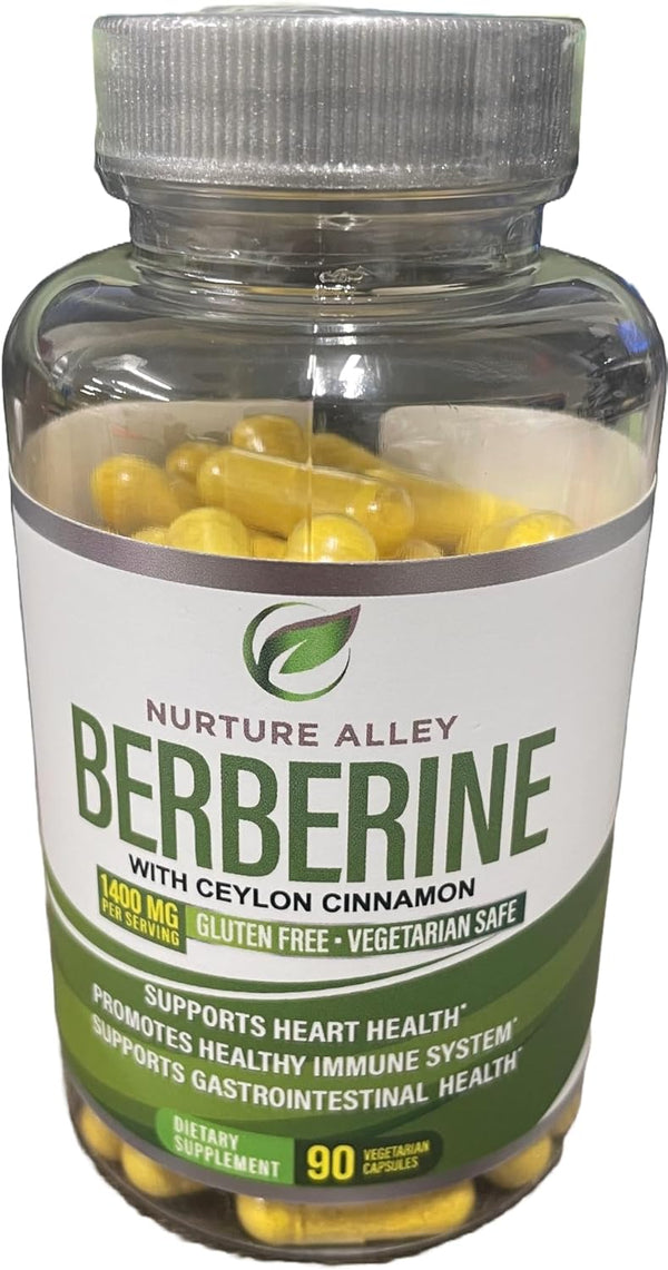 Berberine Complex, 1200mg Berberine HCL Plus 200mg Organic Ceylon Cinnamon, 90 Capsules