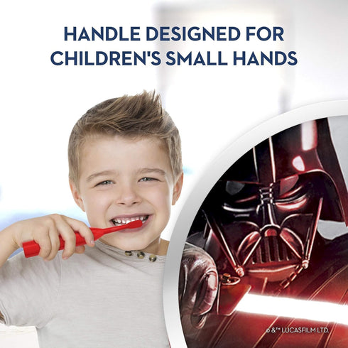 Pack 3, BB-8 Oral-B Kid's Battery Power Toothbrush with Timer Featuring Disney's Star Wars Characters, Red