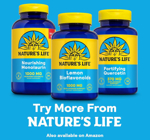 Nature's Life Lemon Bioflavonoids 1000mg | 100 Tablets | Antioxidant & Cellular Support, Vitamin C Absorption | 60 Serv