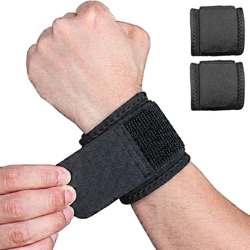 2 Pack Wrist Brace | Adjustable Wrist Support Straps for Fitness Weightlifting | Tendonitis, Carpal Tunnel Arthritis