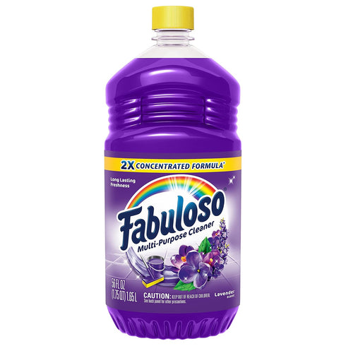 Fabuloso Multi-Purpose Cleaner 2x Concentrated, Lavender - 56 fl oz (Pack of 6)