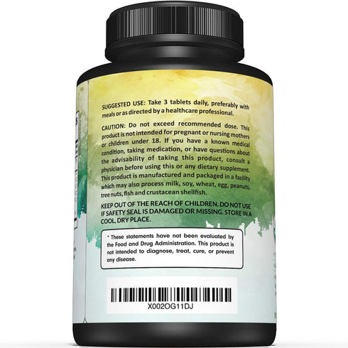 USDA Organic Immune Support Supplement with Vitamin C, Elderberry, and Garlic - 90 Tablets