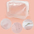 5 Pack TSA Approved Clear Cosmetics Bag, Waterproof Makeup Pouch for Travel, Bathroom, and Organizing, Large, White