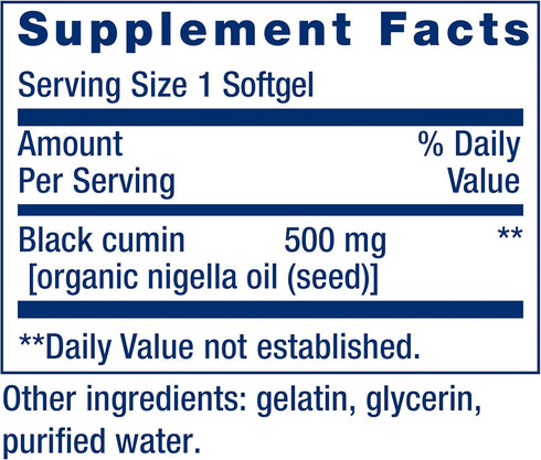 Life Extension Black Cumin Seed Oil, Immune Health Support, 60 Softgels, Gluten Free, Non-GMO