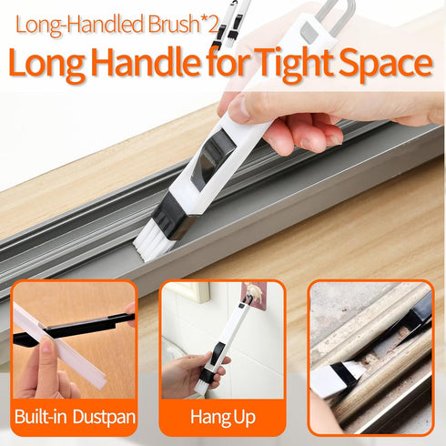 Set 14 Window Track Cleaner Tools - Pcs Window Groove Cleaning Brush Kit, Crevice Cleaning Brush for Sliding Door