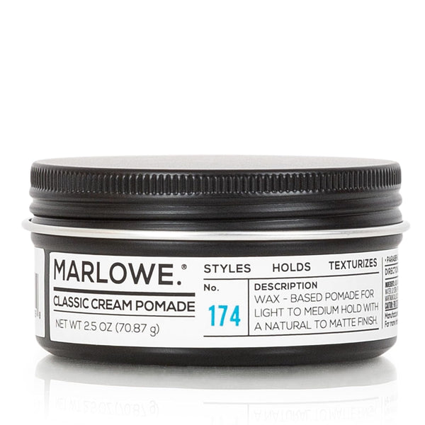 No. 174 Classic Cream Pomade for Men - 2.5 oz, Wax-Based Light to Medium Hold with Coconut Oil & Shea Butter