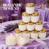Trxvxo 24 4oz Set, PCS White Soy Wax Candles, Lavender Scented Candle Gift Bulk Wedding Party Favors for Birthday