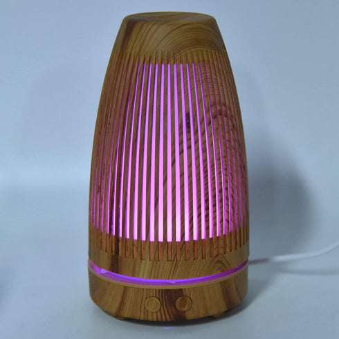 Locadence 100 200ml 7 to Aromatherapy Essential Oil Diffuser, USB Rechargeable LED Colors Wood Grain Humidifier
