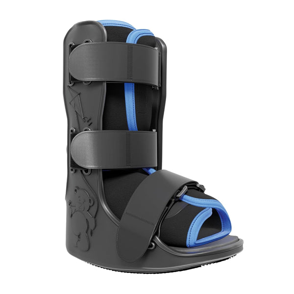 Pediatric Buddy Boot, Kids Medical Grade Ankle Support Brace, Small, Black for Sprain & Injury Recovery