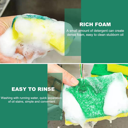 Individually Wrapped Sponges, Kitchen Dishwashing Sponge Bulk, Non Scratch Scouring Pad, 30 Pack