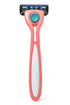 Preserve Shave 5 Blade Refillable Razor - Made from Recycled Materials, Coral Pink