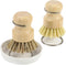 DEBETOOL Bamboo Dish Brush Set with Holder - Natural Dish Scrub Brush