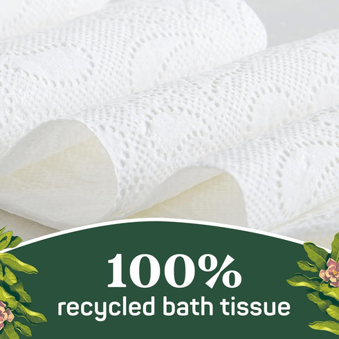 Aria 100% Recycled Toilet Paper, 1 Pack of 6 Rolls, 3 Soft Layers with Recyclable Paper Packaging