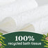 Aria 100% Recycled Toilet Paper, 1 Pack of 6 Rolls, 3 Soft Layers with Recyclable Paper Packaging