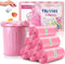 Teivio Strong Trash Bags, 2 Gallon, 120 Counts, Pink, Bathroom Trash Can Liners