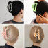 Whaline 6 Pack Checkered Hair Claw Clips - Strong Hold Rectangle Multicolored Plaid Non-Slip Hair Clips