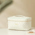 HBselect 3 PCS Quilted Makeup Bag, Large Travel Cotton Cosmetic Bag, Cute Floral Toiletry Bag for Women Girls