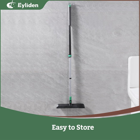 Eyliden 15” Floor Scrub Brush - 2-in-1 Stiff Bristle and Soft Scrape with Telescopic Long Handle