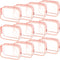 Weewooday 12 Pieces Clear Cosmetics Bag, Waterproof Makeup Bag, Portable Toiletry Carry Pouch, Pink, Small